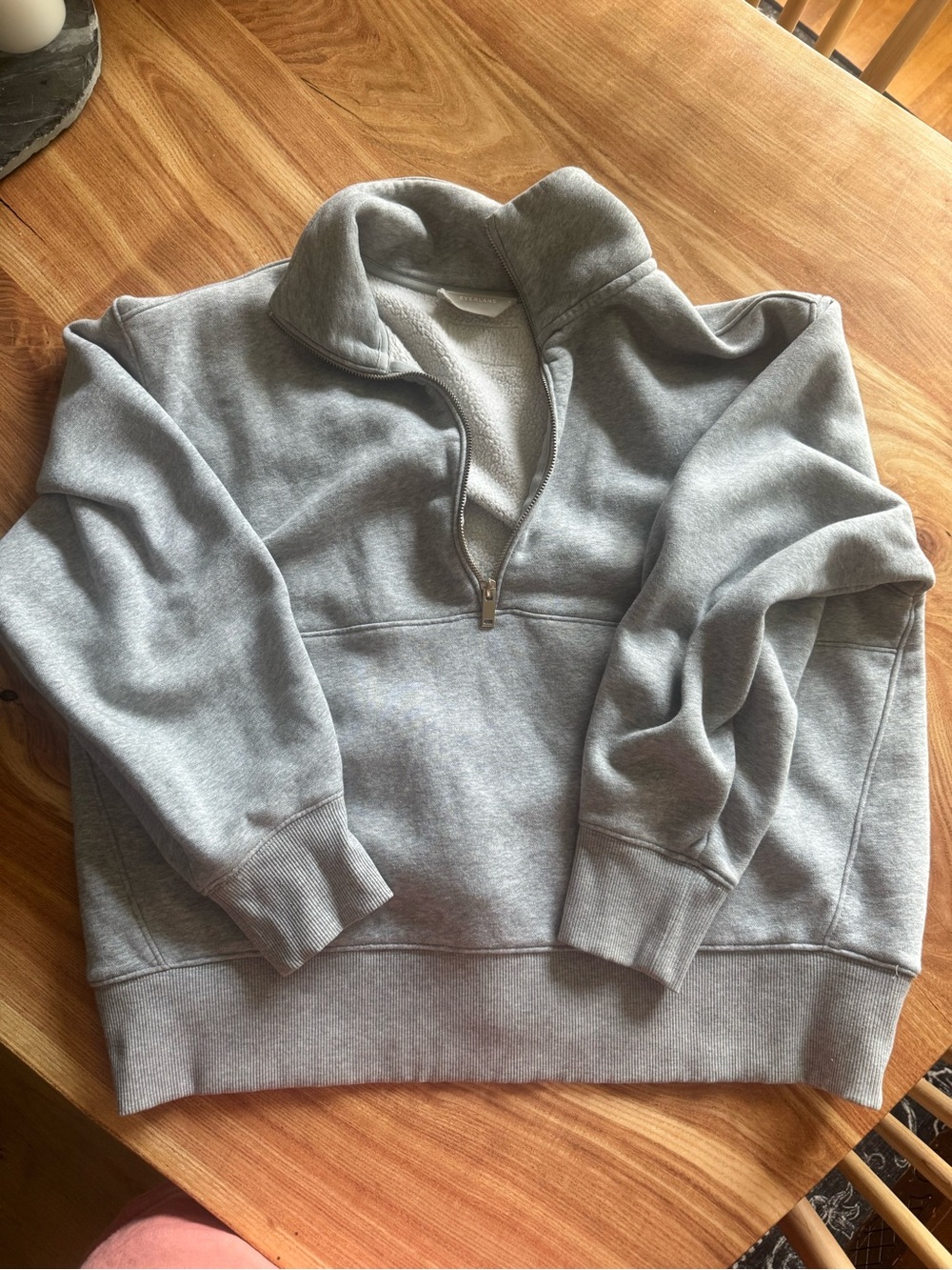 Everlane Gray Women's Half-Zip Sweater